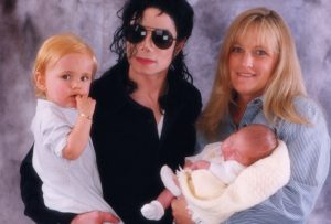 Michael Jackson And Debbie Rowe With Her Children