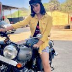 Ashnoor Kaur Riding Bike