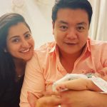 Benaf Dadachandji With Husband Norman Lou And New Born Baby Daughter