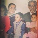 Nikhita Gandhi Childhood Image With Grandparents