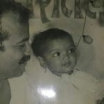 Sheetal Maulik Childhood Image With Grandfather