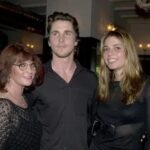 Christian Bale With His Mother And Sister