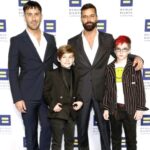 Ricky Martin With His Spouse And Children