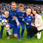 Eden Hazard With His Wife And Children