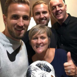 Harry Kane With His Parents And Brother