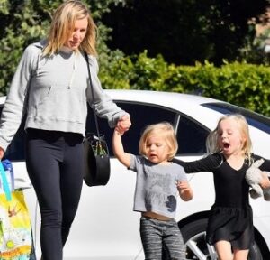 Kristen Bell with her kids