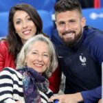 Olivier Giroud With His Girlfriend And Mother