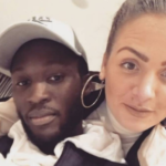 Romelu Lukaku With His Girlfriend Sarah