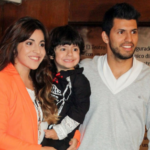 Sergio Agüero With His Wife And Son