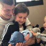 Toni Kroos With His Third Child Son Fin Kroos