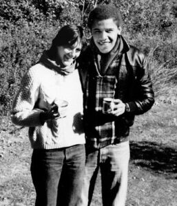 Barack Obama with his former girlfriend Genevieve Cook