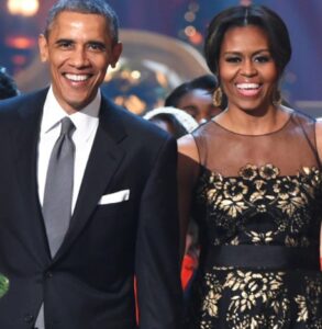 Barack Obama with wife