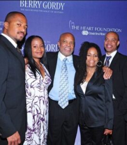 Berry Gordy with his daughter and grandchildren