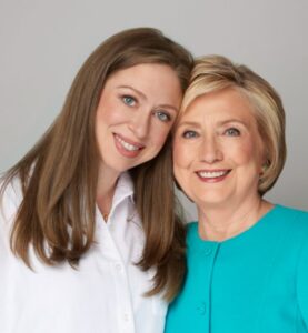 Chelsea Clinton with her mother Hillary Clinton