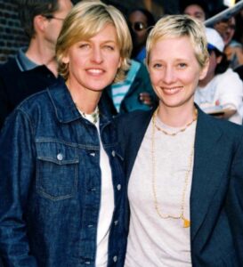 Ellen DeGeneres with her former girlfriend Anne Heche