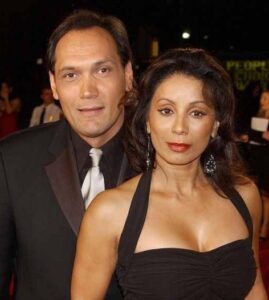 Jimmy Smits with his girlfriend Wanda