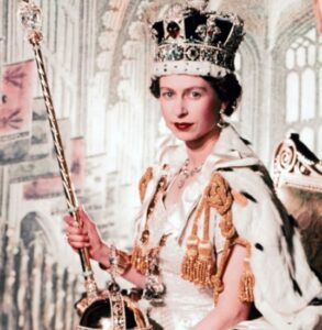 Queen Elizabeth II on her coronation day