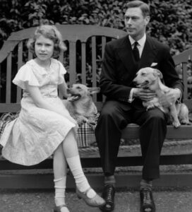 Queen Elizabeth II with her father King George VI