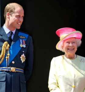 Queen Elizabeth II with her grandson Prince William