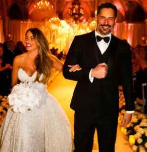 Sofía Vergara with husband Joe Manganiello at their wedding