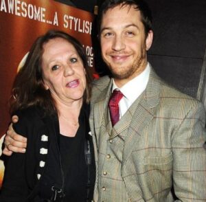 Tom Hardy with his mother