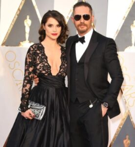 Tom Hardy with his wife Charlotte Riley