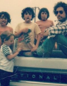 Bob Dylan with his children