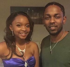 Kendrick Lamar with sister