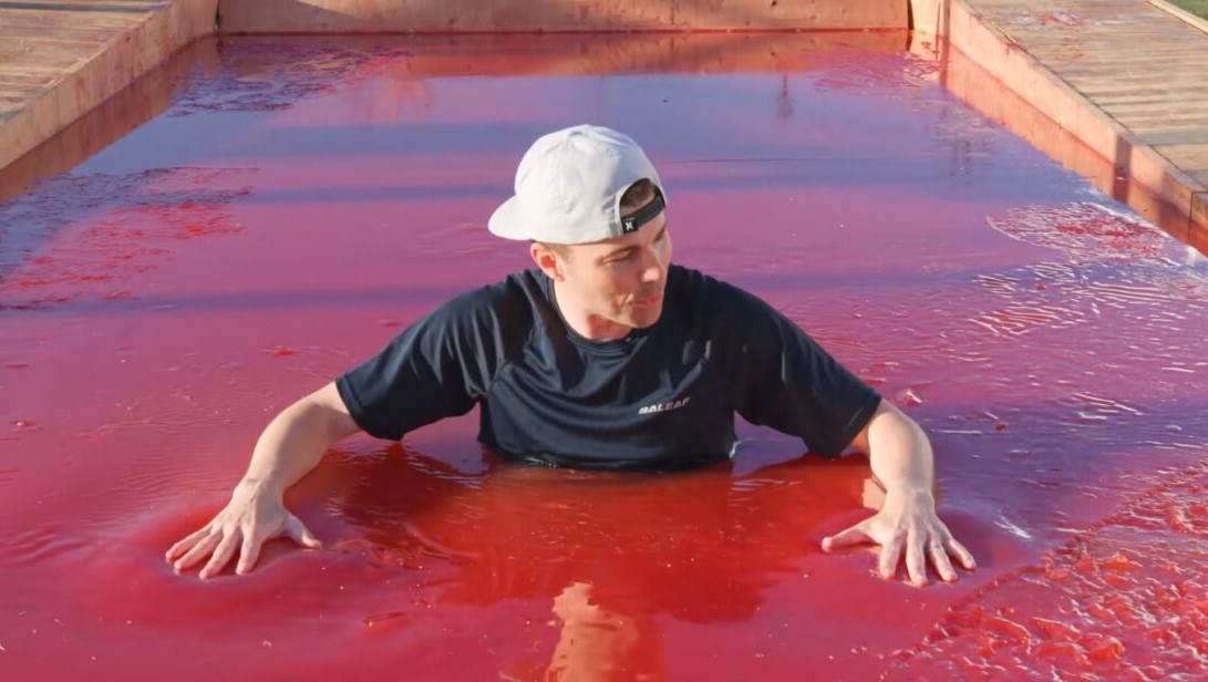 Mark Rober Fills A Pool Full of Actual Gelatin