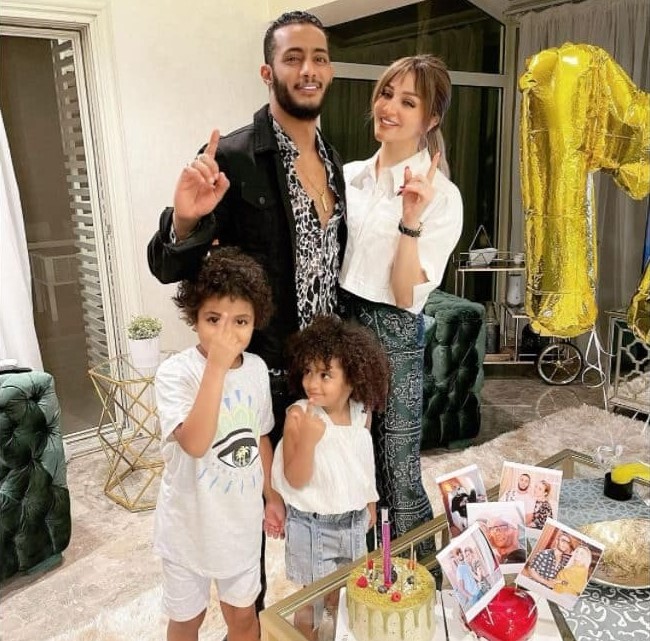 Mohamed Ramadan with Family