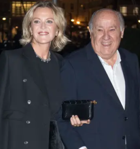 Amancio Ortega with wife Flora