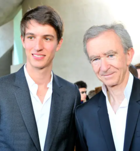 Bernard Arnault with son Alexandre Arnault