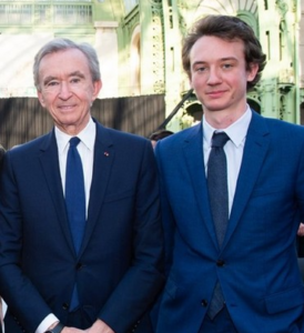 Bernard Arnault with son Frederic Arnault