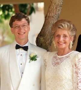 Bill Gates with mother