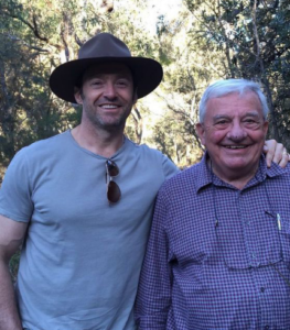 Hugh Jackman with father