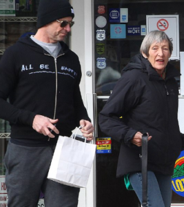 Hugh Jackman with mother