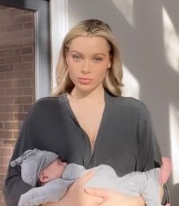 Lana Rhoades with her baby - Milo