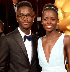 Lupita Nyong'o with brother