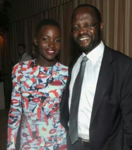 Lupita Nyong'o with her father