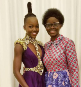 Lupita Nyong'o with her mother