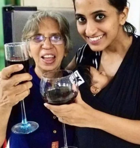 Vineeta Singh with her mother