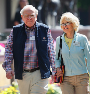 Warren Buffett with wife Astrid Menks