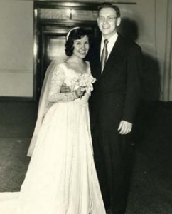 Warren Buffett with wife Susan on their wedding day