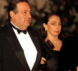 Carlos Slim Helu with former wife Soumaya