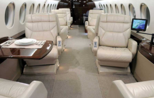 Dassault Falcon 900EX private jet interiors