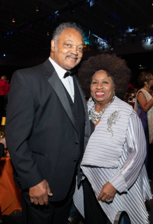 Jesse Jackson with Jacqueline Brown