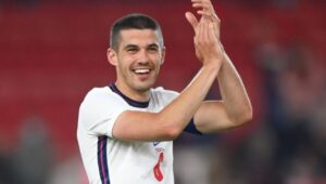 Conor Coady playing for England