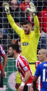 Fraser Forster playing for Southampton