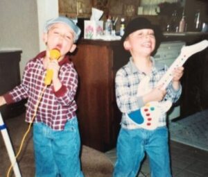 Josh Kiszka with his brother