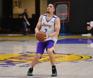 LiAngelo Ball during the Los Angeles Lakers 2018 NBA Pre-Draft Workout